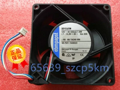 Ebmpapst 3212 J/2N 9238 12V 0.63A 7.6W 92*92*38MM Server Cooling Fan - Image 1 of 3