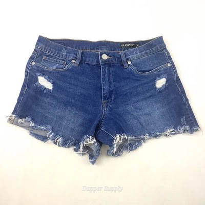 Pantalones cortos de jean rasgados Blank NYC para mujer The Fulton Distressed Denim 28 Foto 1 de 4