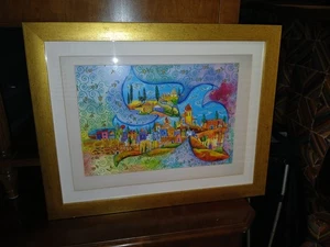 KETTI CAMUS Israeli Artist Original Signed Painting 'Dove of Peace' Jerusalem - Picture 1 of 9