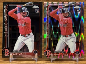 CARLOS NARVAEZ RayWave Refractor Rookie LOT | 2025 Topps Chrome Boston RED SOX - Picture 1 of 2