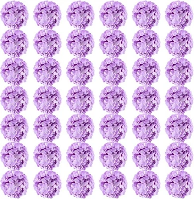 64 PCS Artificial Hydrangea Flowers,Silk Hydrangea Full Flowers Heads with Stems - Image 1 of 4