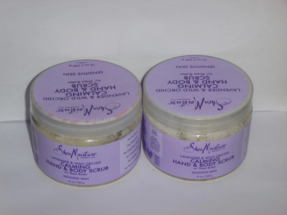 (2 pack)  Shea Moisture Lavender & Wild Orchid Calming Hand & Body Scrub 12oz - Image 1 of 1