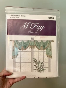 Cortina M'Fay Pattern The Wilshire 9255 Swag nueva - Imagen 1 de 5