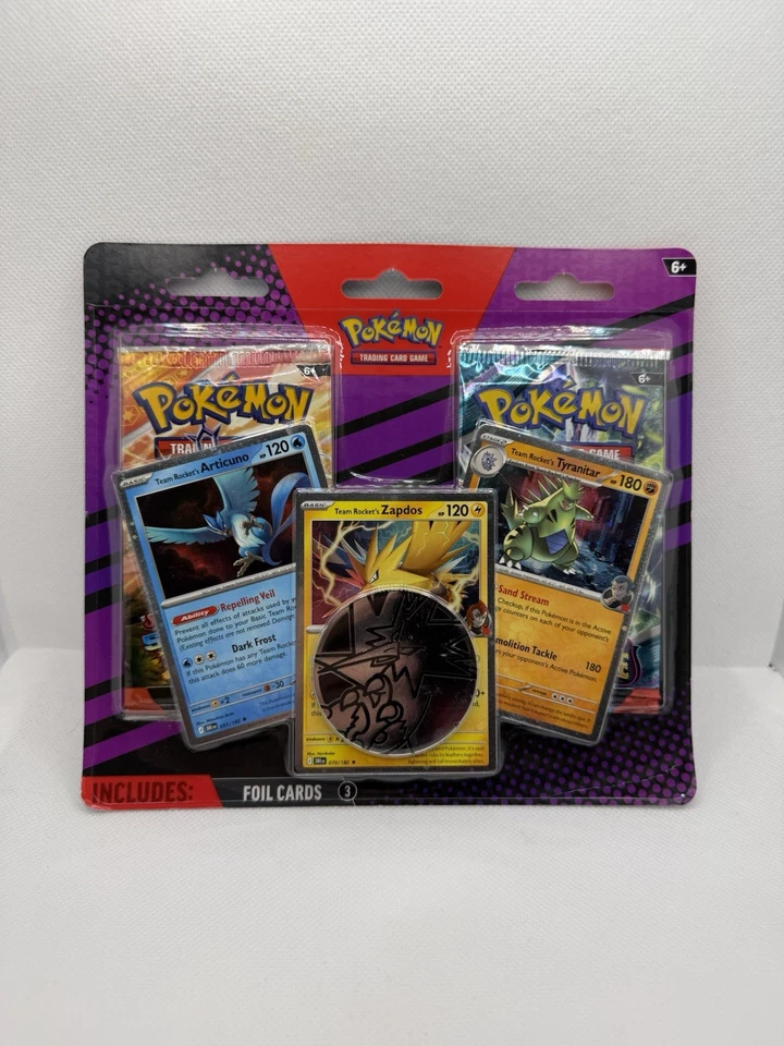 Pokemon Pack 2 Blister - Team Rocket's Articuno, Zapdos, Tyranitar - Nuevo Precintado Foto 1 de 1