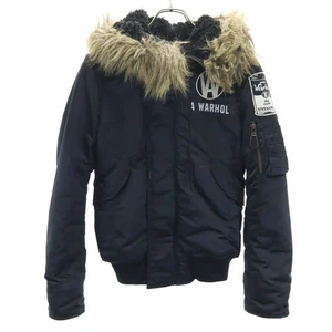 HYSTERIC GLAMOUR Ladies Hoodie Down Jacket Used Primaloft N2b Fur Free Black - Picture 1 of 11