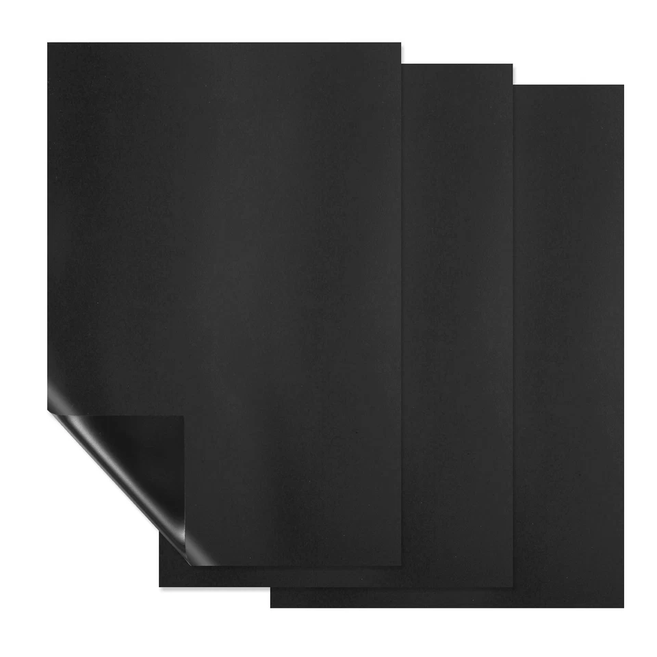 3 Pcs 12 x 8 Inch Magnetic Dry Erase Board Sheet for Fridge Black (1mm) Foto 1 de 4
