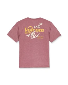 VOLCOM - Mens Back Country T-Shirt - Merlot - Casual Short Sleeve Tee - Picture 1 of 6