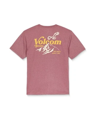 VOLCOM - Mens Back Country T-Shirt - Merlot - Casual Short Sleeve Tee - Image 1 of 4
