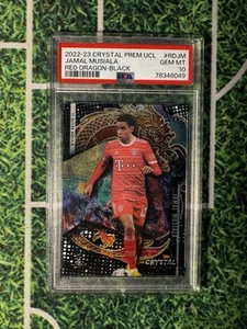2022-23 Topps Crystal Premium UCL Jamal Musiala Red-Dragon Black /50 PSA 10 - Picture 1 of 2