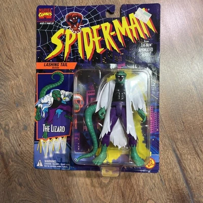  1994 Toy Biz Spider-Man Animado Lashing Tail Lizard Figura NOVO Vintage - Imagem 1 de 4