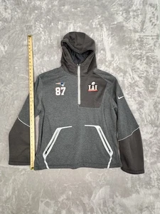 New England Patriots Super Bowl Hoodie Nike On Field 1/4 Zip Mens Size S - Picture 1 of 4