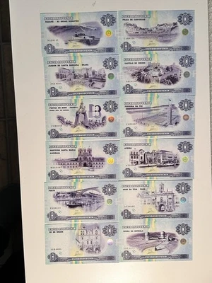 Escudo Souvenirs ® 12 X Escudo Souvenir Scheine Set, Portugal, Escudo, 0 Euro - Bild 1 von 2