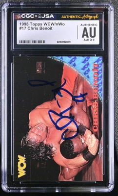 CHRIS BENOIT 1998 Topps WCW NWO Autograph Signed Card CGC x JSA Authentic Auto - Image 1 of 3