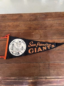 Pennant vintage 1962 SF Giants National League Champions ottimo stato feltro 12x30" - Foto 1 di 9