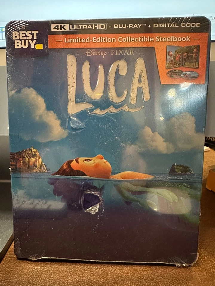 Luca 2021 Limited Best Buy Steelbook 4k Blu-ray Disney Pixar
