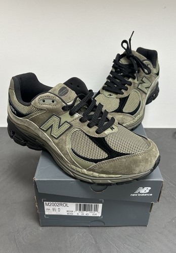 New Balance 2002r kaki uomo uk taglia 9 nuovo con scatola