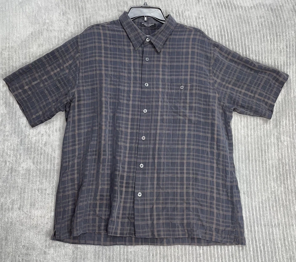 Brandini Hombre Camisa Abotonada XL Cuadros Manga Corta Informal Verano Foto 1 de 4