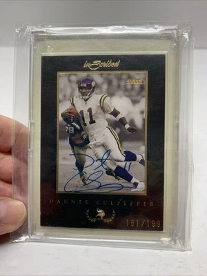 Daunte Culpepper Signed , Minnesota Vikings, #22 Fleer In Scribed - Image 1 of 2