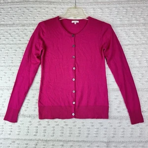 Max Mara Damen Gr. M 100% Kaschmir Cardigan Strick Pullover Hot Pink Knöpfe - Bild 1 von 14