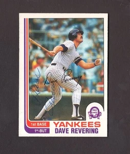 1982 O-PEE-CHEE SIGNIERT # 109 Dave Revering New York Yankees KOSTENLOSER VERSAND - Bild 1 von 2