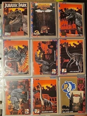 Jurassic Park Película Serie 1 1993 Topps Juego Completo de Cartas Base 88 (47 Lámina de Oro) Foto 1 de 4