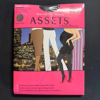 Medias Spanx Assets Maternidad Negras Opacas Rayas Varias Tallas Disponibles Foto 1 de 2
