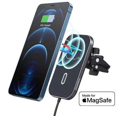 Choetech 15W MagSafe Magnetic FAST Wireless Car Charger Holder iPhone 15 14 13 - Image 1 of 4