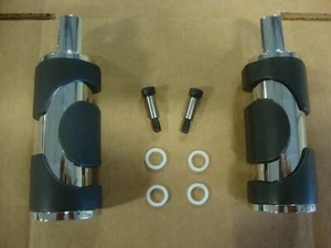 Big Dog Motorcycles OEM CHROME foot peg set w/ hdw all 2004-11 model K-9 Chopper - Picture 1 of 5