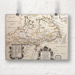 Samuel De Champlain: Map of Canada. Print/Poster - Picture 1 of 1