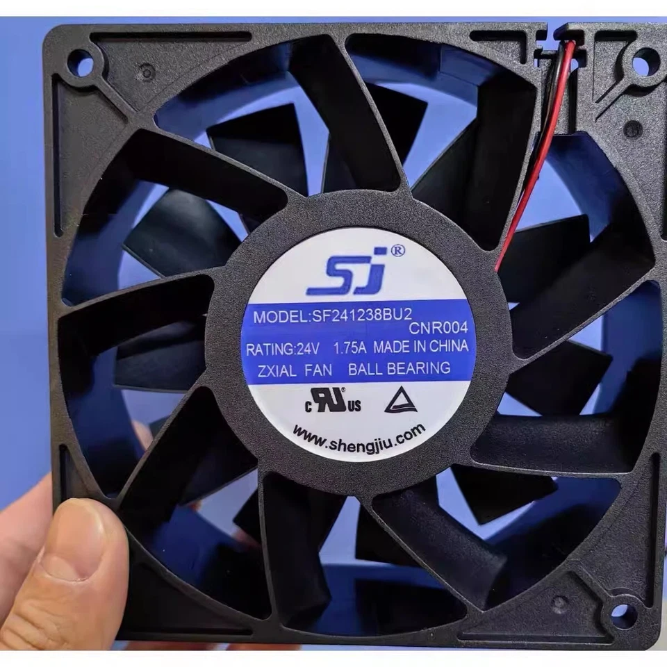 SJ SF241238BU2 12038 DC24V 1.75A 12CM 2-wire Inverter Cooling Fan - Image 1 of 1