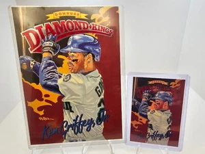 1993 Leaf Donruss Diamond Kings Ken Griffey Jr Jumbo /10,000 With Standard Size - Picture 1 of 6