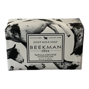 Beekman 1802 VANILLA ABSOLUTE Pure Goat Milk Soap 9 oz Bar Fresh/Sealed