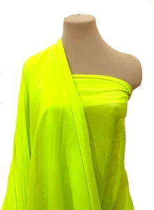 HI-MULTI CHIFFON FABRIC SHEER 60" NEON LIME YELLOW BRIDAL, FORMAL WEAR, DECOR  - Picture 1 of 11