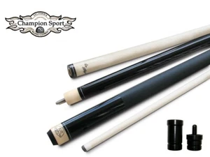 Champion ST Black Pool Cue Stick, Champion Glove,Two Black layer tips - Picture 1 of 9