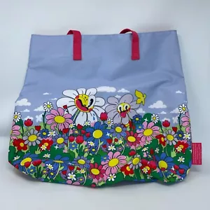 ESTEE LAUDER Hattie Stewart Recycled Fabric Floral Tote Travel Beach Bag Lined - Picture 1 of 11