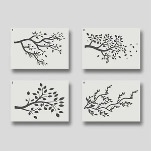 Tree Branch Stencils - Reusable Stencils for Painting, Home Decor. - Picture 1 of 7