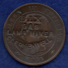 Clerkenwell, Dix Gas Lamp Maker, 19th Century Countermarked Coin (Ref. d0794)