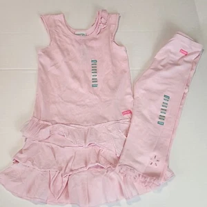 Naartjie girl size 7 outfit sleeveless dress leggings pink New - Picture 1 of 11