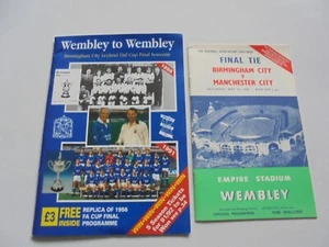 1991 Birmingham City Leyland Daf Cup Final souvenir + fa cup final 1956 reprint - Picture 1 of 1