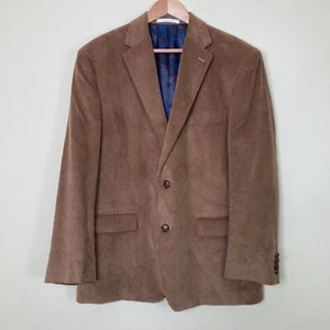 Lauren Ralph Lauren 42R Men’s Jacket Brown Corduroy Macy's Paisley Academia - Picture 1 of 13