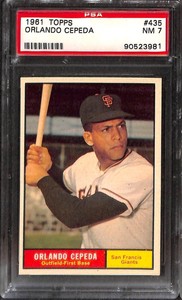 1961 TOPPS #435 ORLANDO CEPEDA PSA 7 90523981