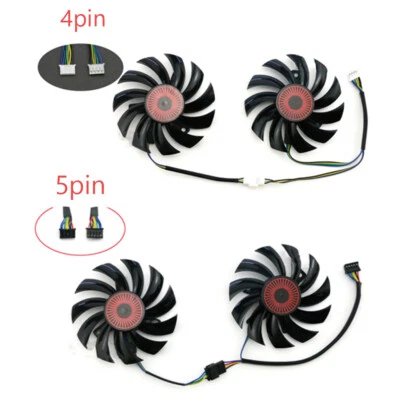 4pin 5pin Cooling Fan for ASUS GTX1060 950 660 750ti 760 770 RX56 Graphics Card - Image 1 of 4