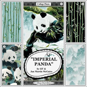 QT, IMPERIAL PANDA, BÄREN, BAMBUS, STOFFE PREIS @ 1/2 YD & PANEL - Bild 1 von 6
