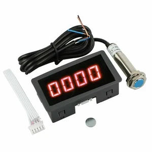 NEW Digital LED Tachometer DC Motor Speed Tester Panel Meter 10-9999RPM DC 8-24V - Picture 1 of 11