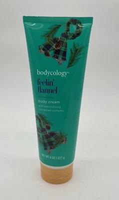 NEW Bodycology Limited Edition 'Feelin Flannel' Body Cream, 8oz white lavender - Image 1 of 2
