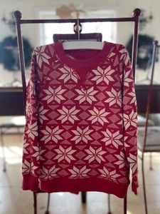 Hanna Andersson CHRISTMAS HOLIDAY Printed Snowflake Sweatshirt Size 6-7 (120) - Picture 1 of 4