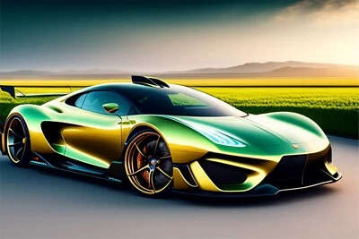 1:12 TESLA 24Custom Built HyperCar SuperCar18Concept Model Race Car Carousel GOL - Image 1 of 3