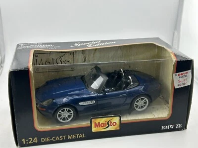 Coche convertible MAISTO BMW Z8 azul fundido a presión 1:24 Foto 1 de 4
