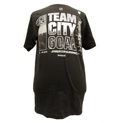New Reebok Los Angeles Kings Team City Goal Stanley Cup Finals T Shirt NHL C41 - Image 1 of 2