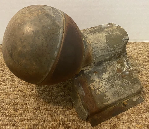 Antique zinc roof finial cap dated 1922 Milcor Cover